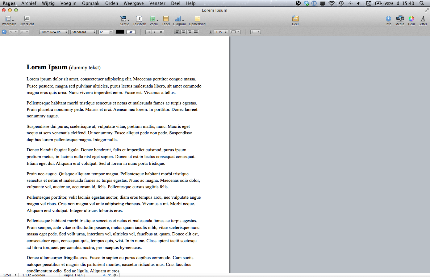 Marges instellen in Apple Pages stap 1