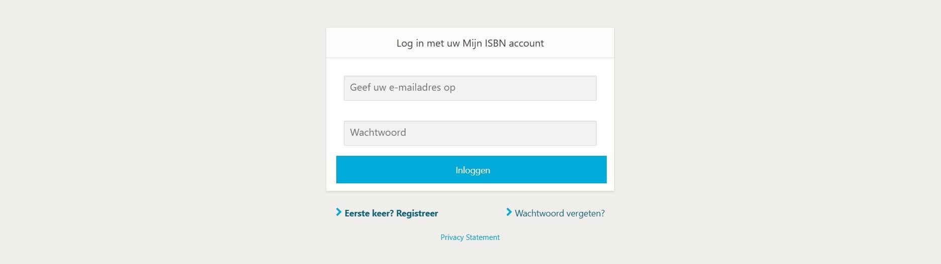 ISBN login pagina