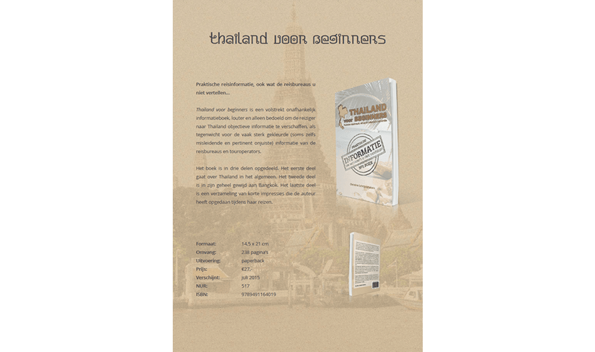De pagina met informatie over het boek