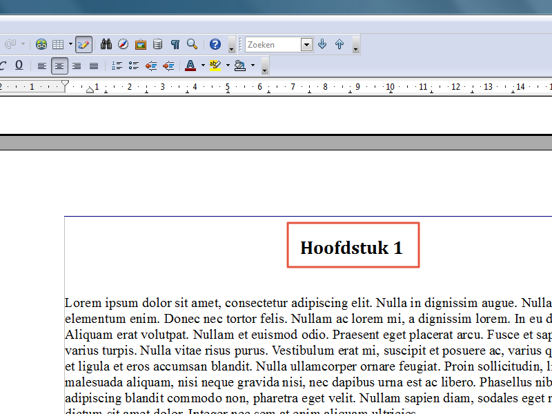 Inhoudsopgave maken in Open Office stap 7