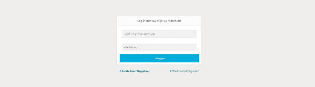 ISBN login pagina