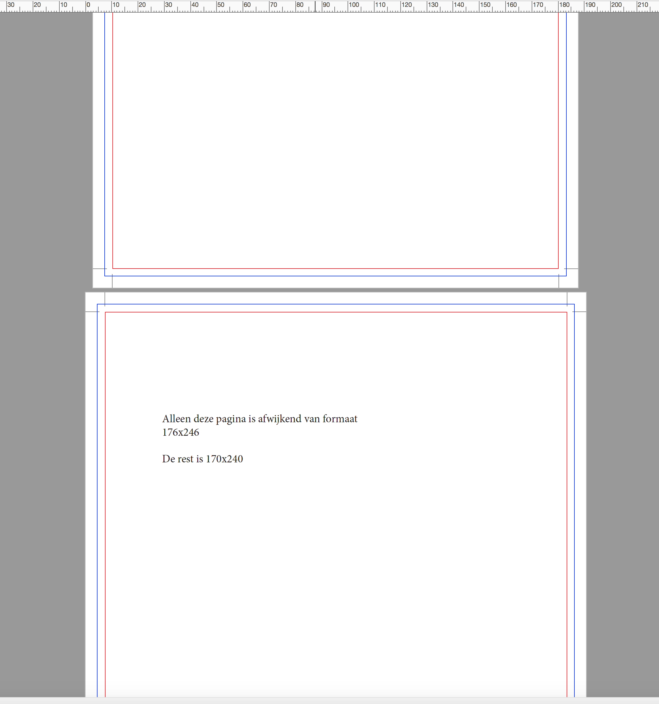 Pagina formaat verschillend in PDF