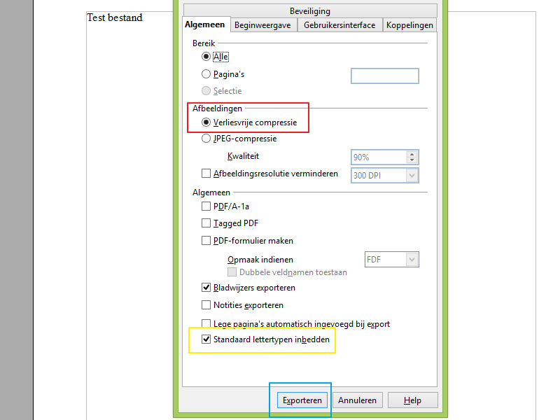 Printklare PDF maken in Open Office 2