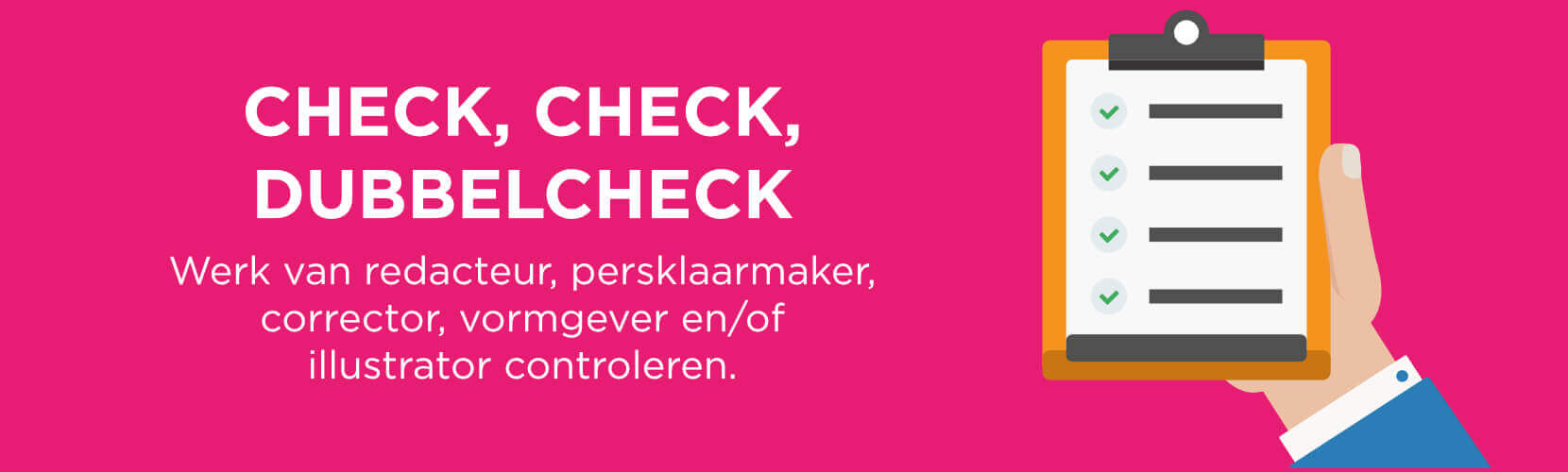 Dubbelcheck boek uitgeven