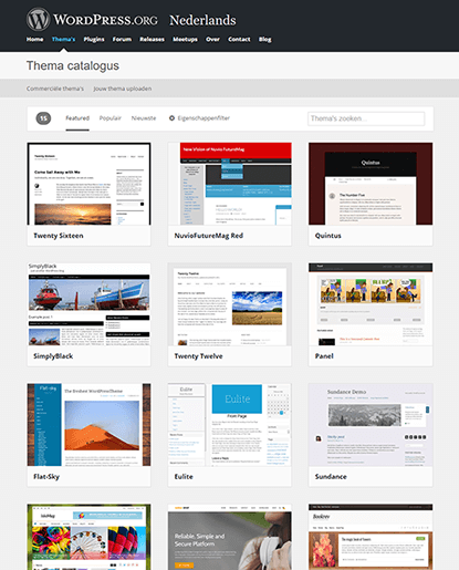 Een WordPress-thema zoeken