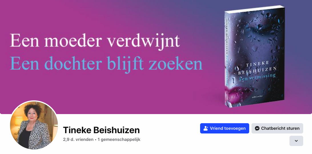 Facebook banner Tineke Beishuizen