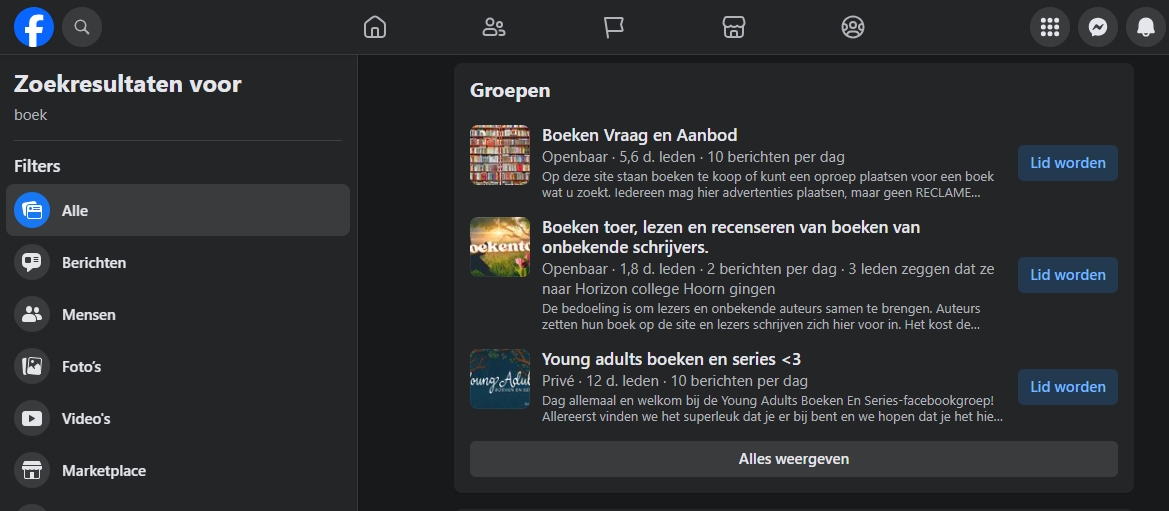 Facebook groepen