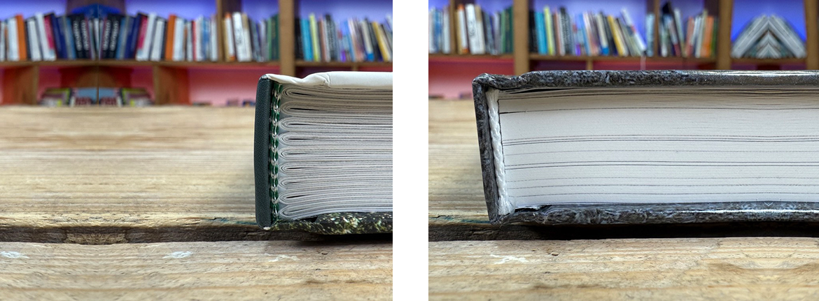 Hardcover gelijmd genaaid gebonden voorbeeld verschil
