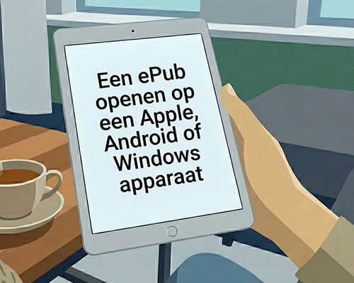 een tablet met daarin een tekst