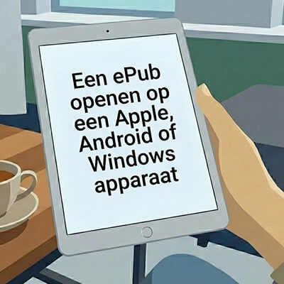 een tablet met daarin een tekst