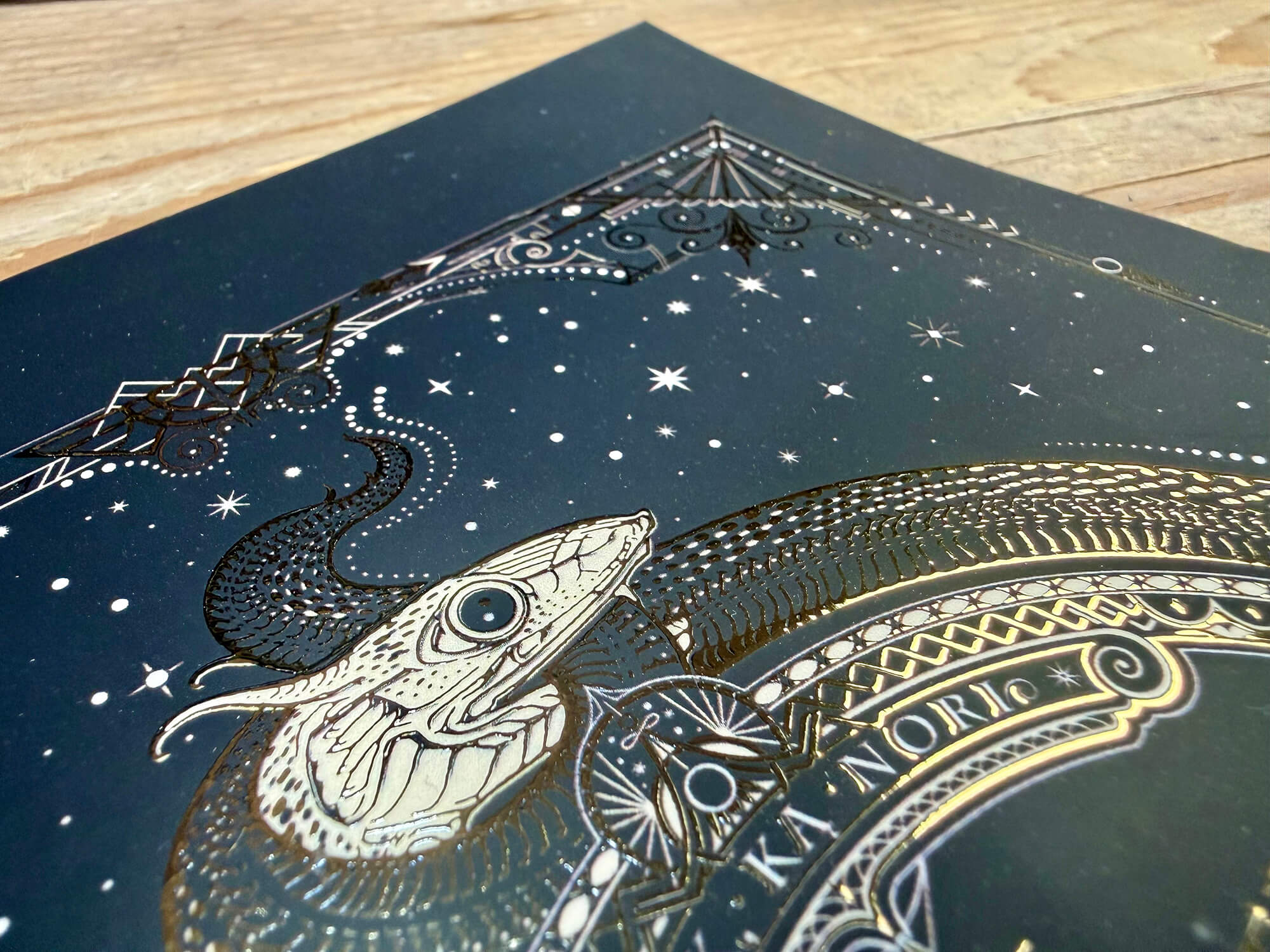 Boek omslag met een goudfolie druk 